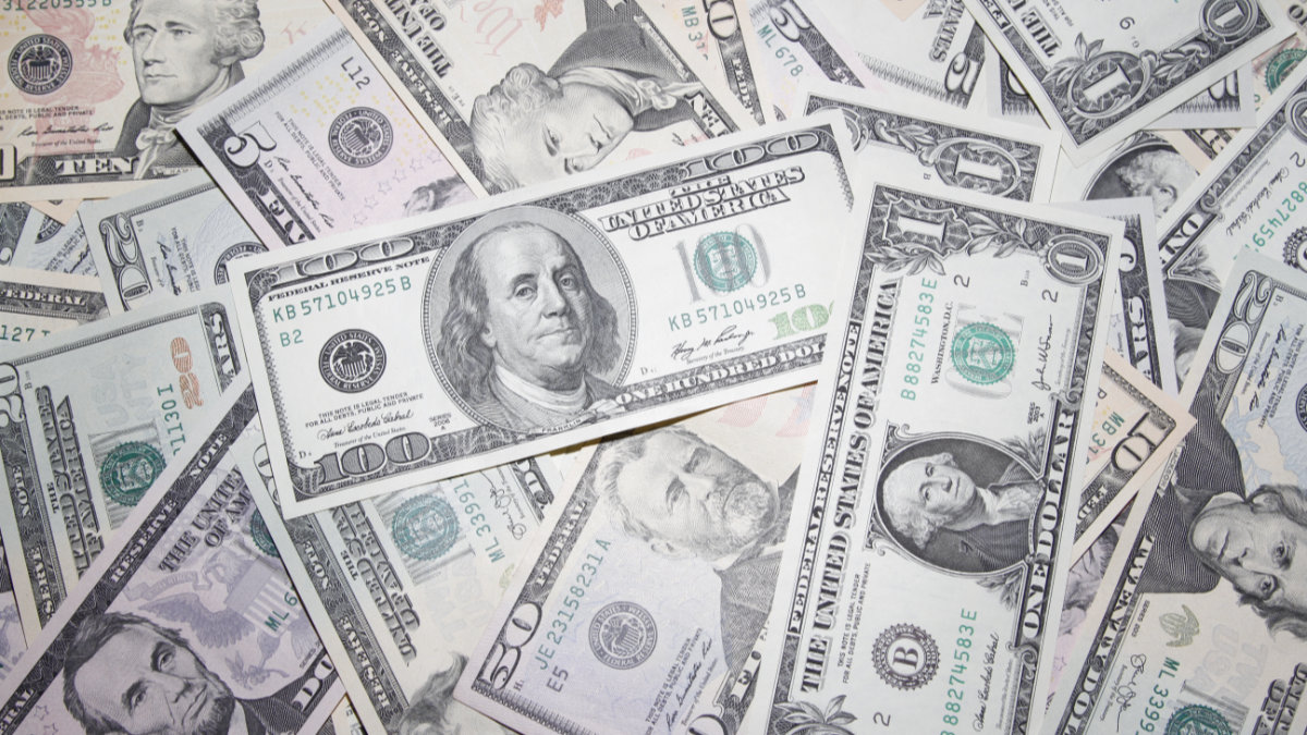 american cash banknotes money