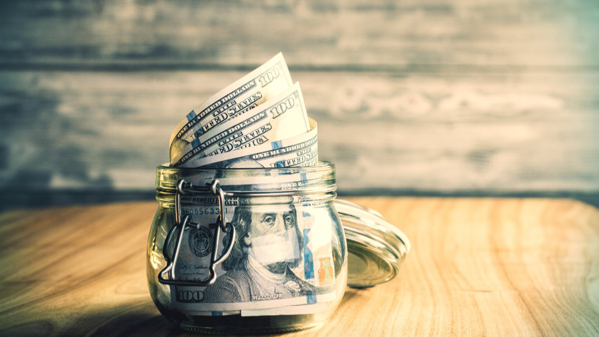 jar with money